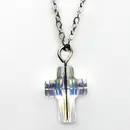 Crystal Aurora Borealis Cross Necklace