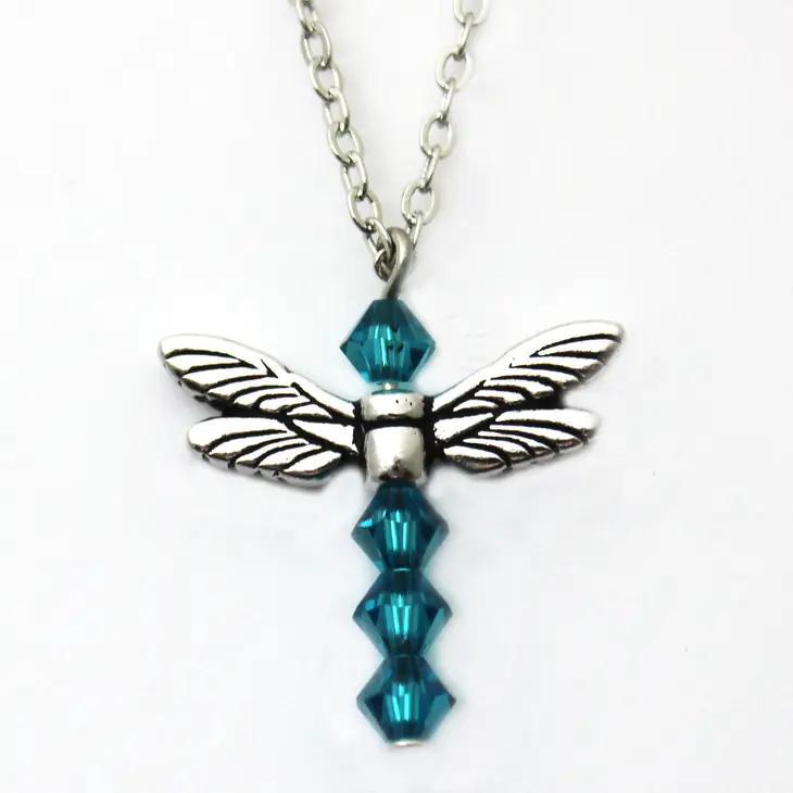 Crystal Dragonfly Necklace