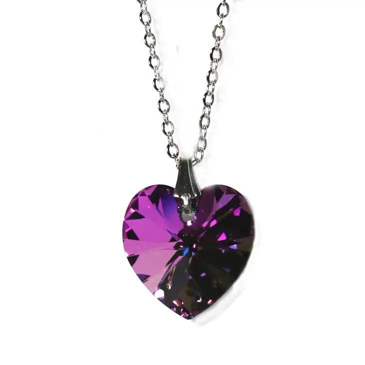 Crystal Vitrail Light Heart Necklace