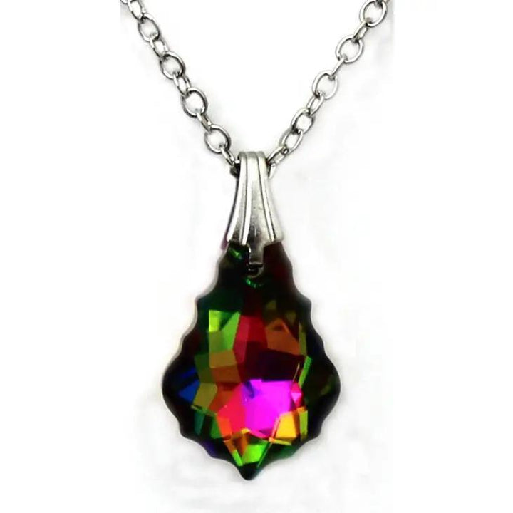 Crystal Vitrail Medium Arrowhead Necklace