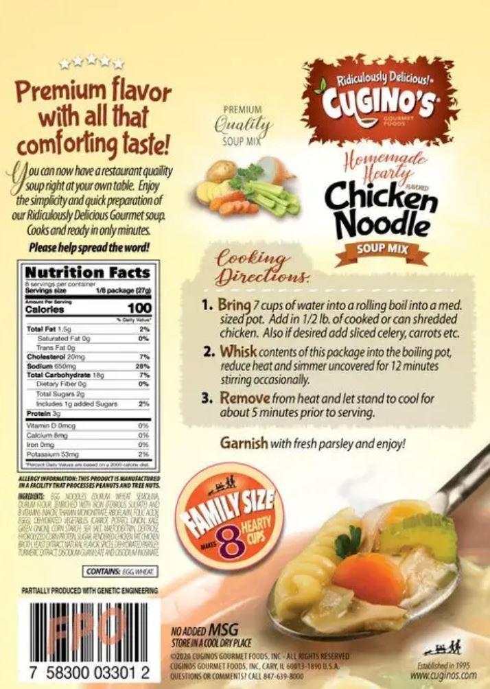 Cugino's Homestyle Chicken Noodle Soup