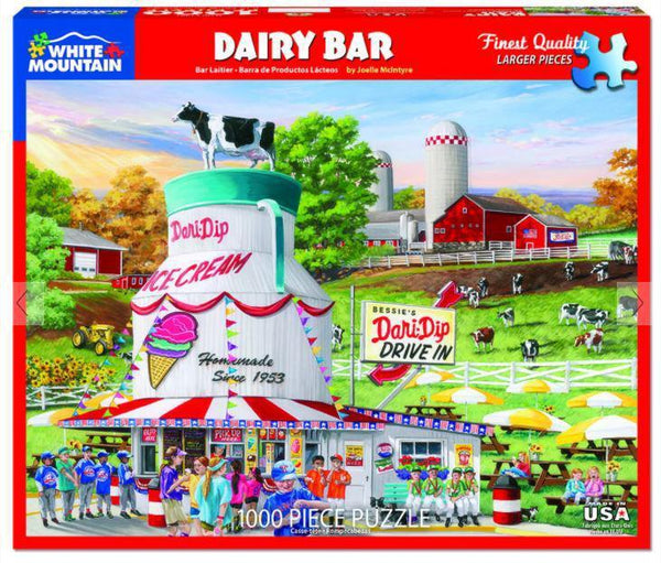 Dairy Bar 1000 Piece Jigsaw Puzzle by White Mountain Puzzle
