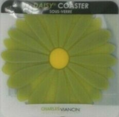 Silicon Flower Coaster By Viancin Daisy Green