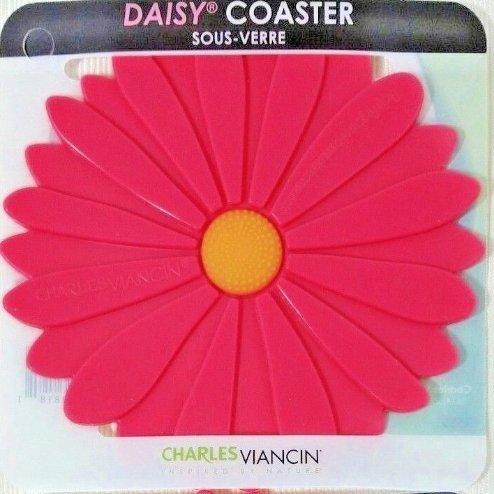 Silicon Flower Coaster By Viancin Daisy Pink