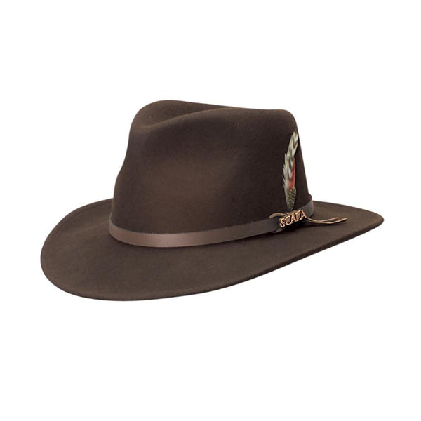 Dakota Wool Outback Hat Chocolate