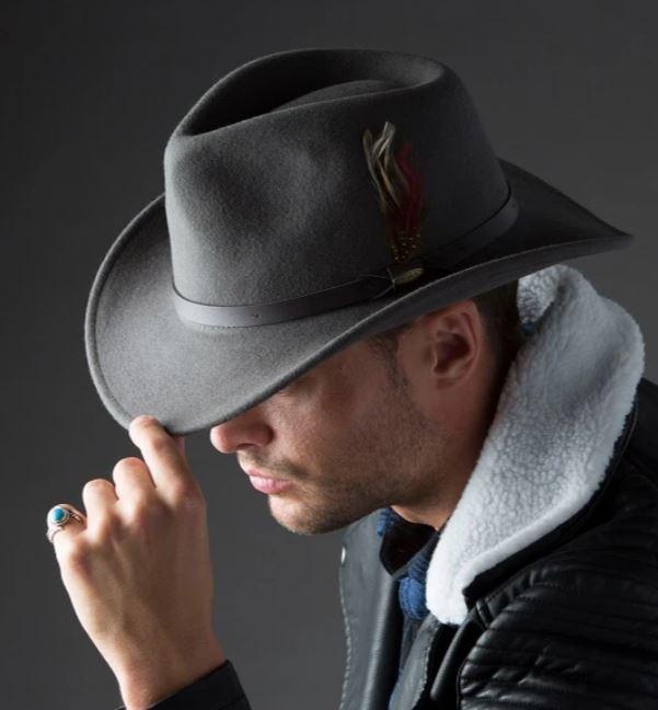 Dakota Wool Outback Hat Grey