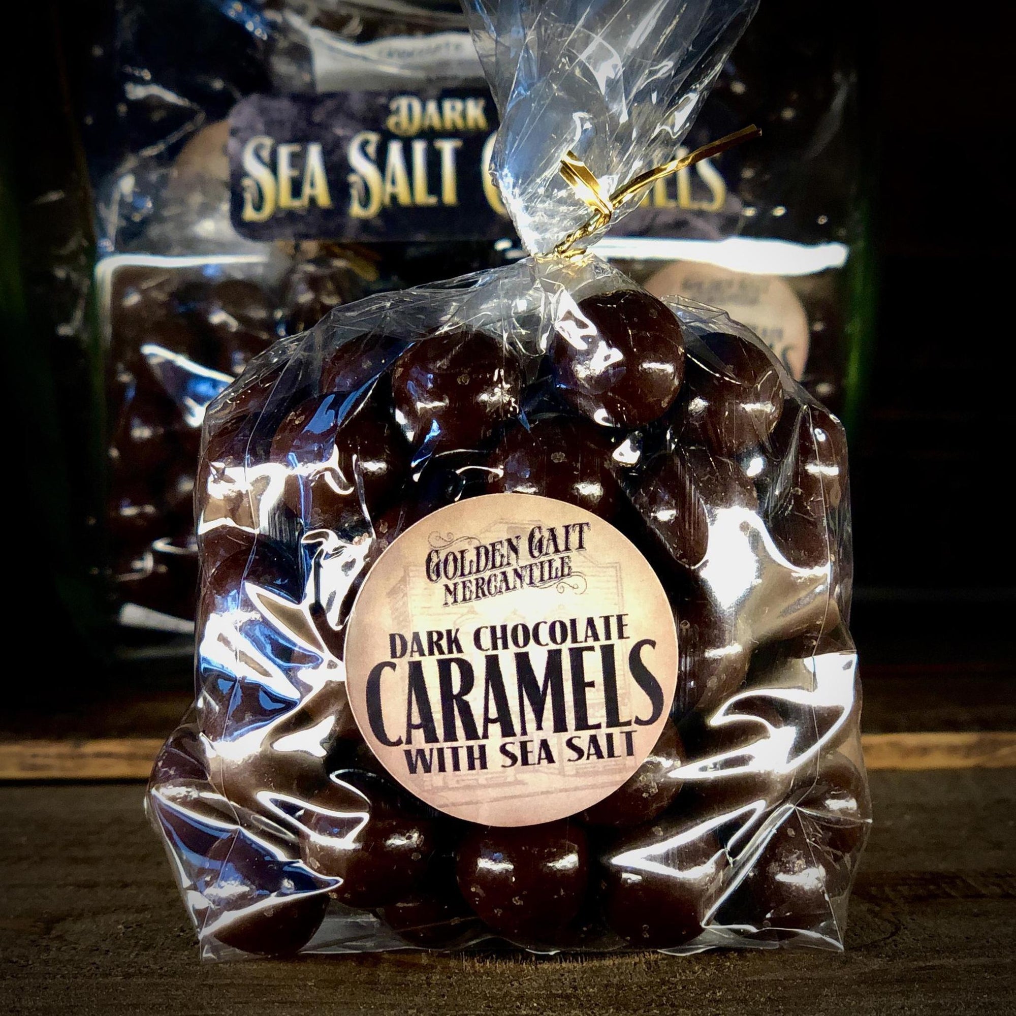 Dark Chocolate Sea Salt Caramels by Golden Gait Mercantile