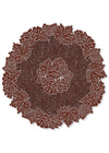 Heritage Lace Round Table Topper | Leaf Dark Paprika
