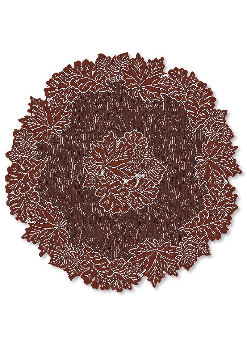 Heritage Lace Round Table Topper | Leaf