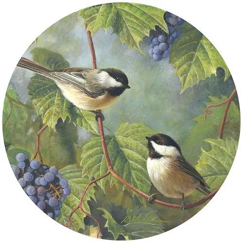 Decorative Silicone Jar Opener | Chickadee & Grapes
