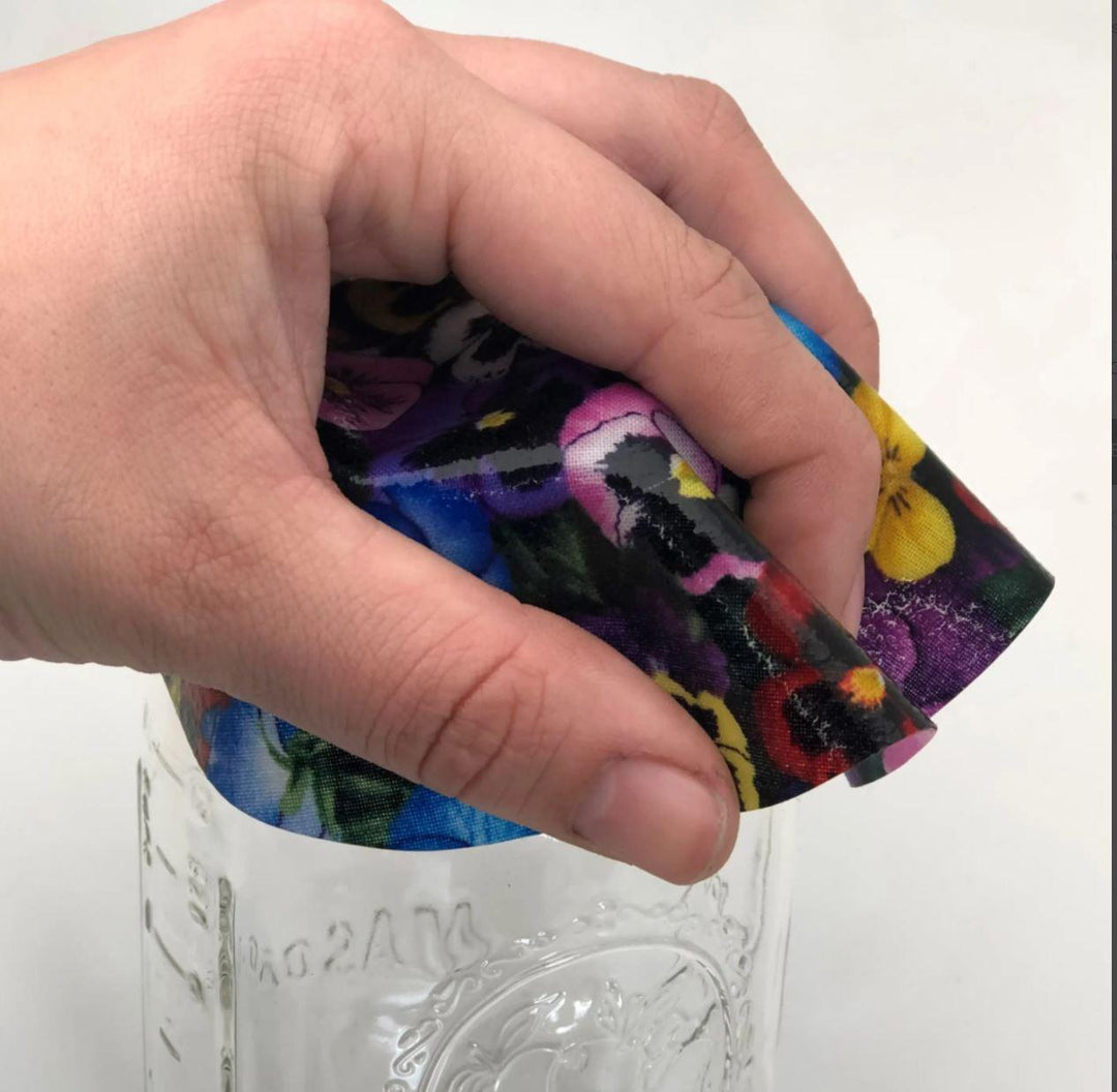 Decorative Silicone Jar Opener Pansies