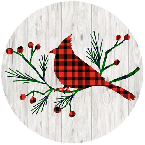 Decorative Silicone  Jar Opener | Plaid Cardinal