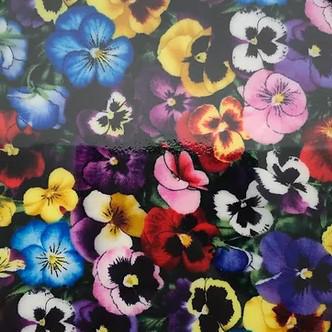 Decorative Silicone Lillie Pad Coaster | Pansies