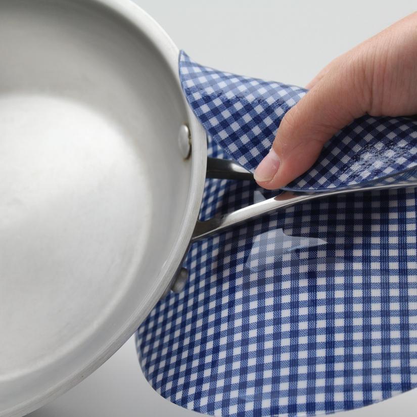 Decorative Silicone Trivet Blue Gingham