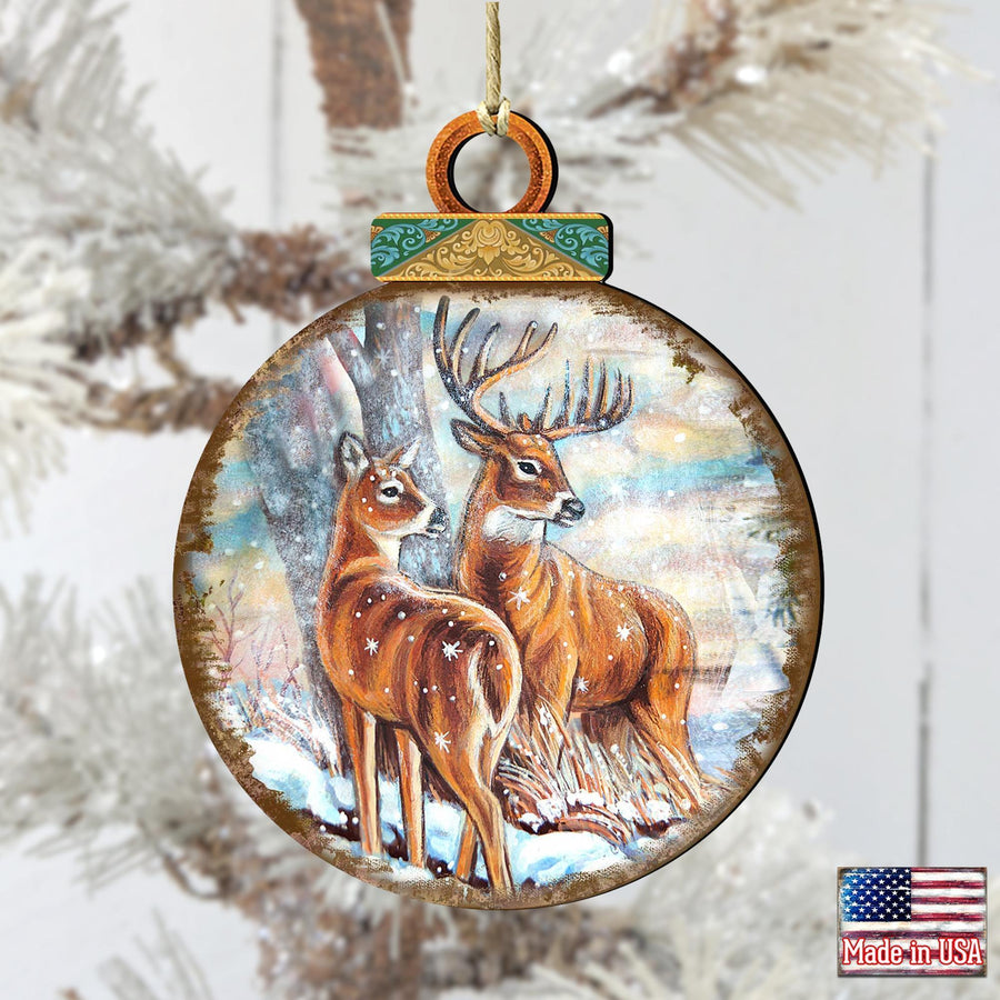 Deer's Family Keepsake Decorative Christmas Ornament