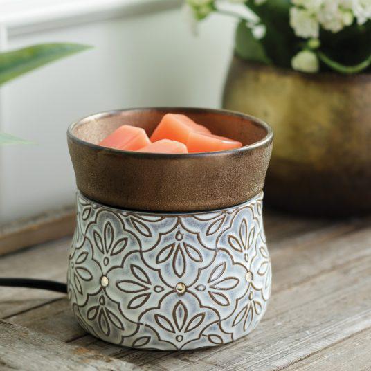 Deluxe 2-In-1 Fragrance Warmer | Bronze Floral