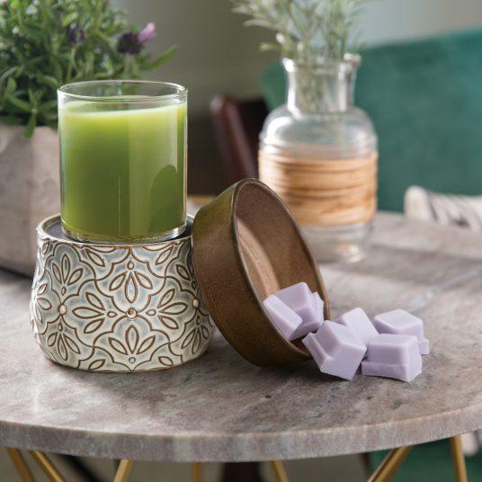 Deluxe 2-In-1 Fragrance Warmer | Bronze Floral