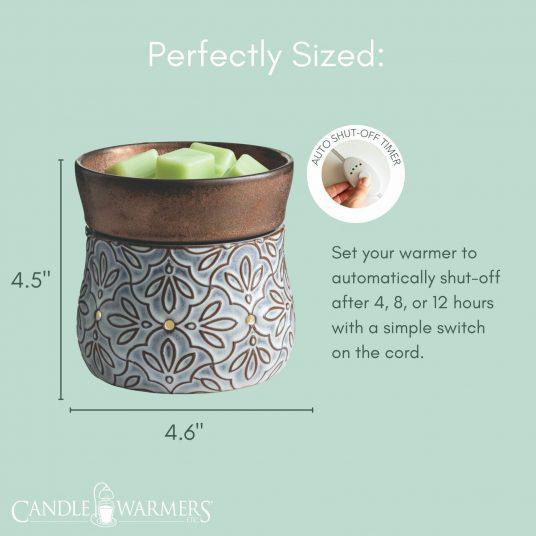 Deluxe 2-In-1 Fragrance Warmer | Bronze Floral