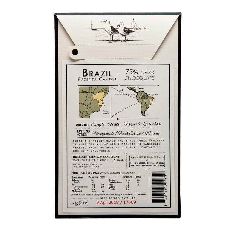 Dick Taylor Chocolate 75% Brazil, Fazenda Camboa Dark Chocolate