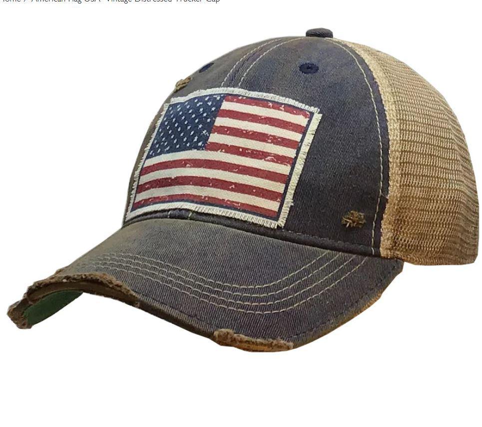 Distressed Baseball Cap | American Flag