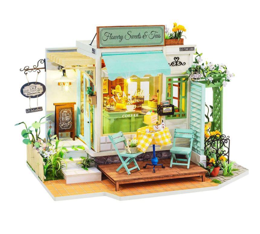DIY Dollhouse Miniature Kit | Flowery Sweets & Teas