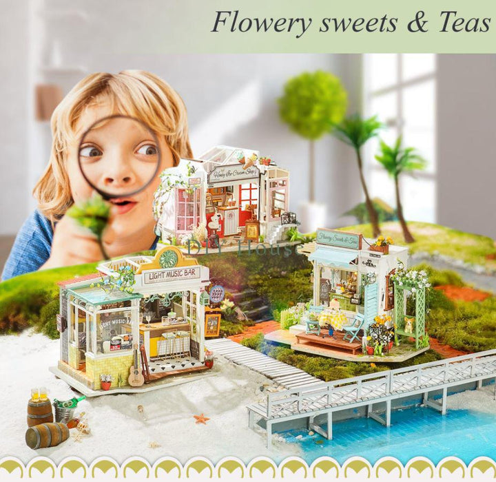 DIY Dollhouse Miniature Kit | Flowery Sweets & Teas