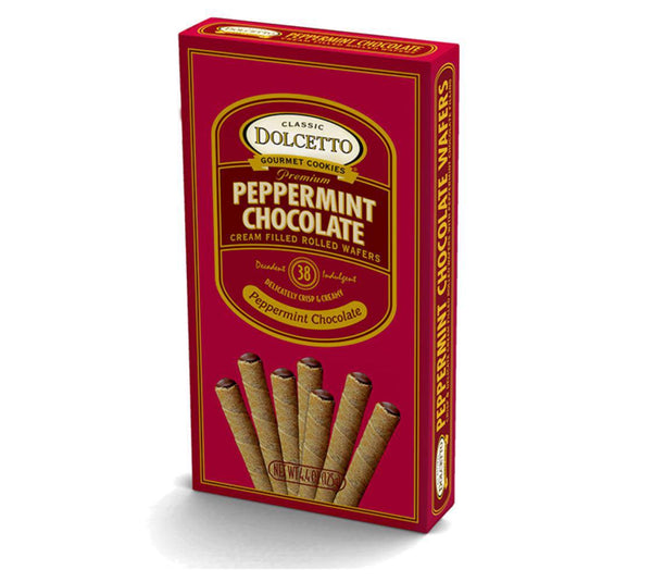 Dolcetto Cream Filled Rolled Wafers | Peppermint Chocolate