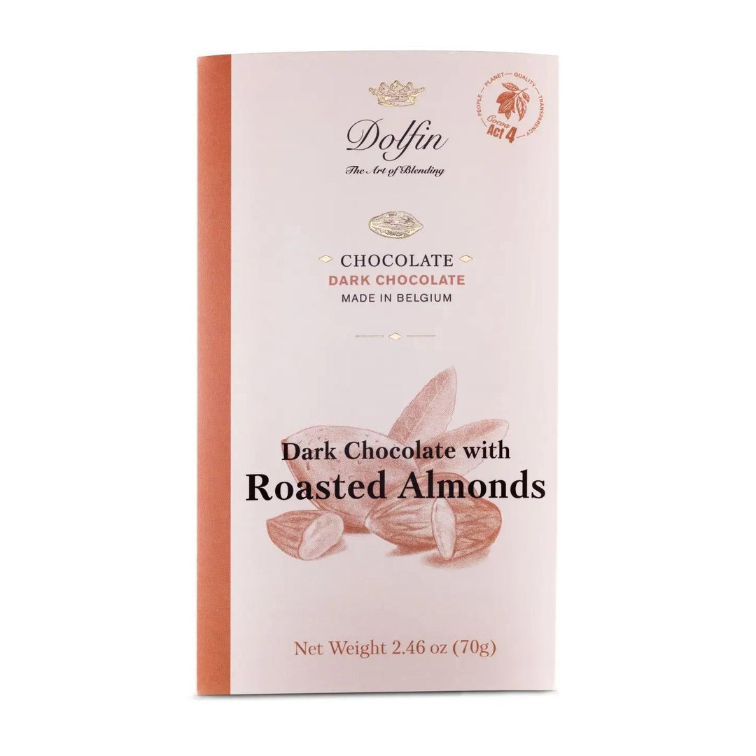 Dolfin Fine Belgium Chocolate | Dark Chocolate with Roasted Almonds