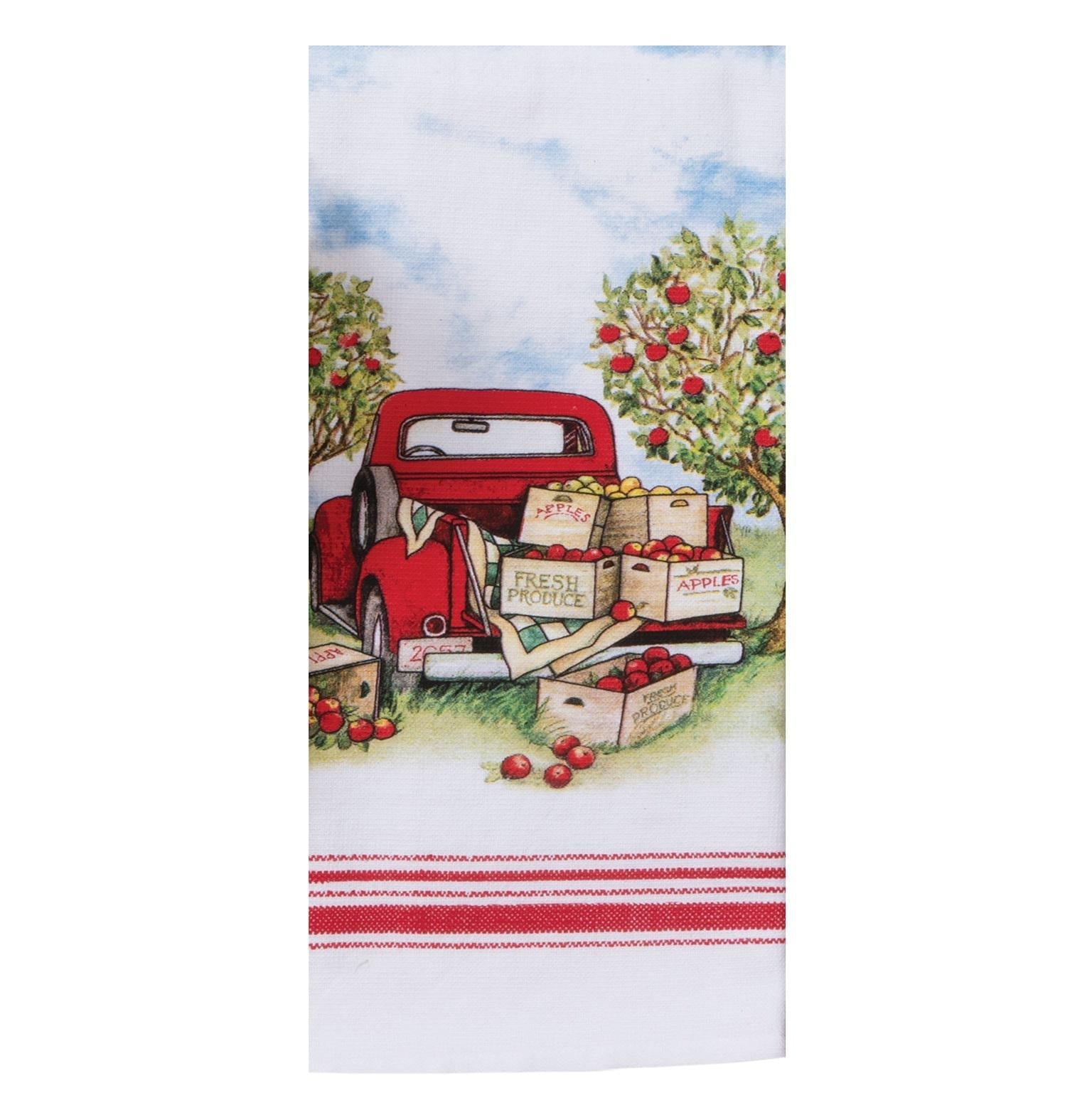 Dual Purpose Terry Towel | Apple Picking Truck