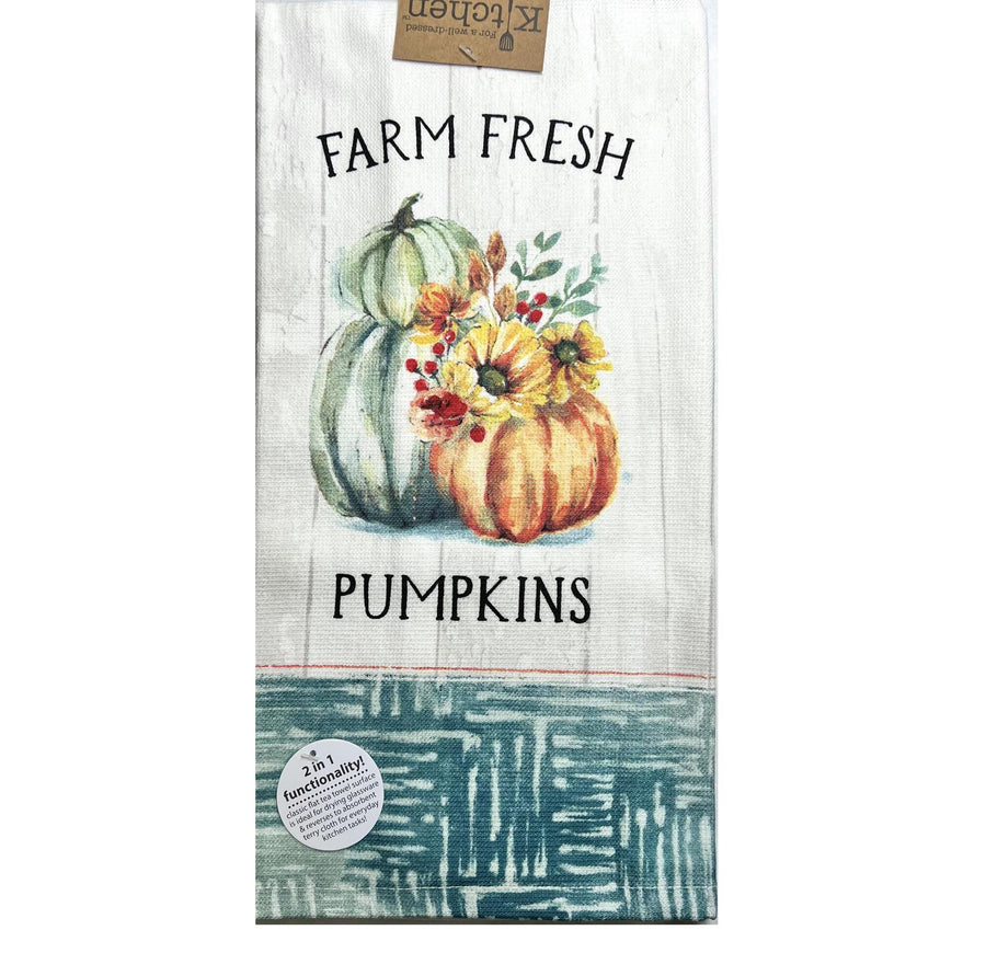 Dual Purpose Terry Towel | Farm Fresh Pumpkins