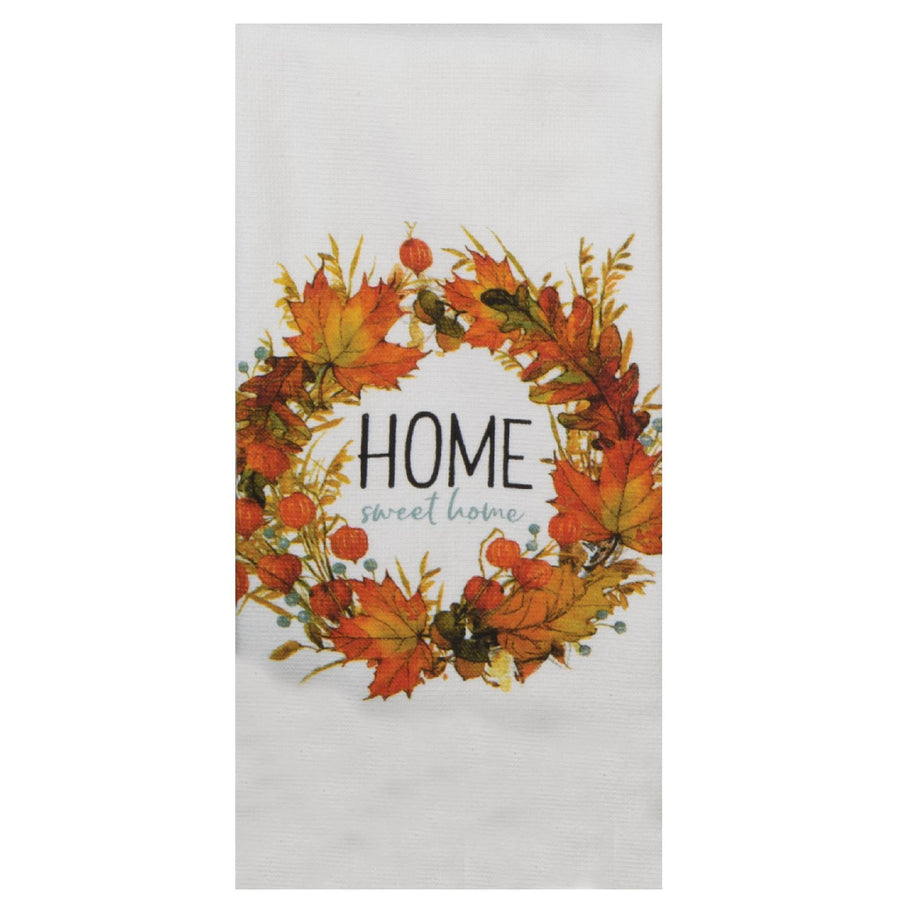 Dual Purpose Terry Towel | Home Sweet Home Autumn Wreath