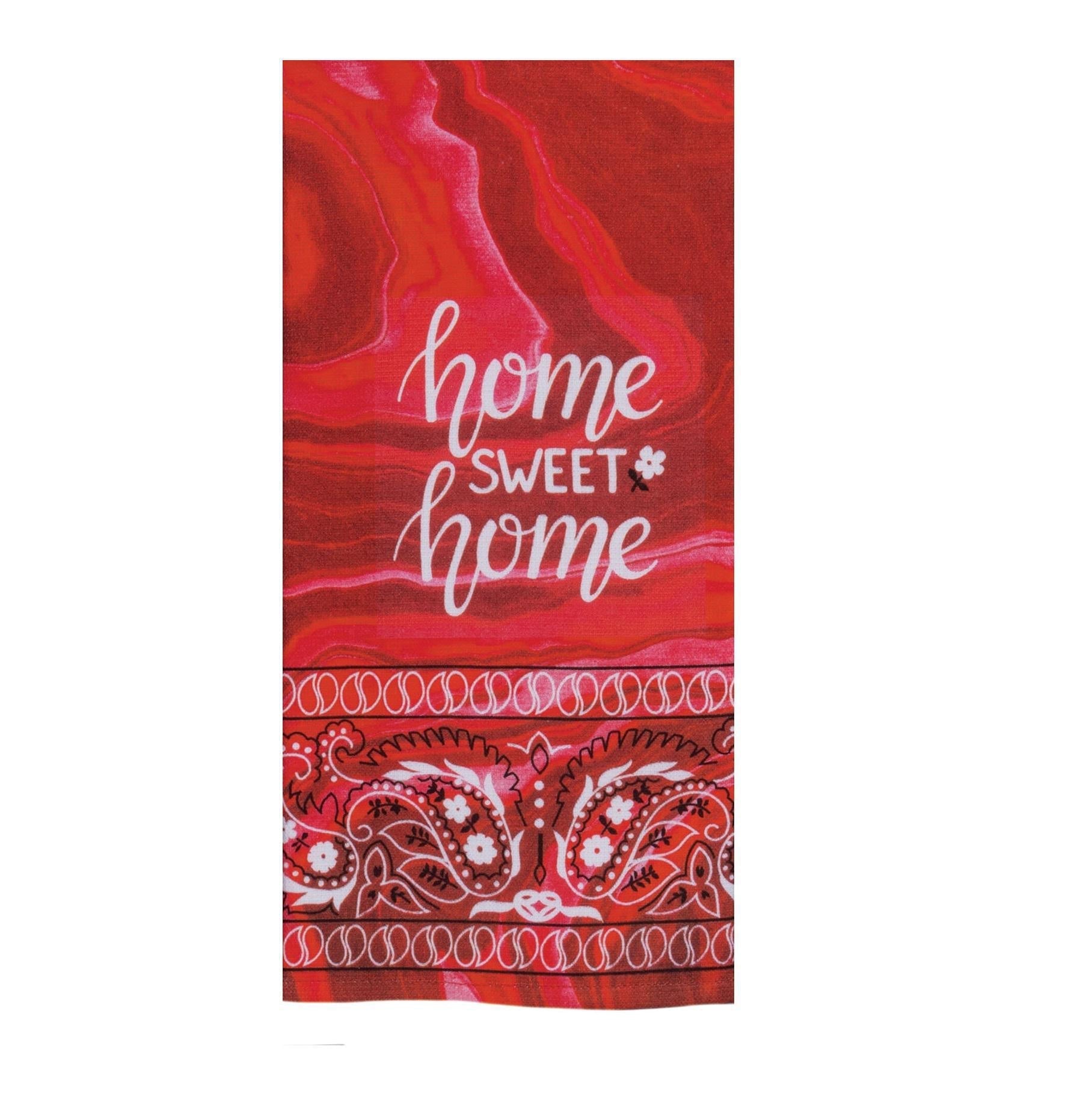 Dual Purpose Terry Towel | Home Sweet Home Paisley