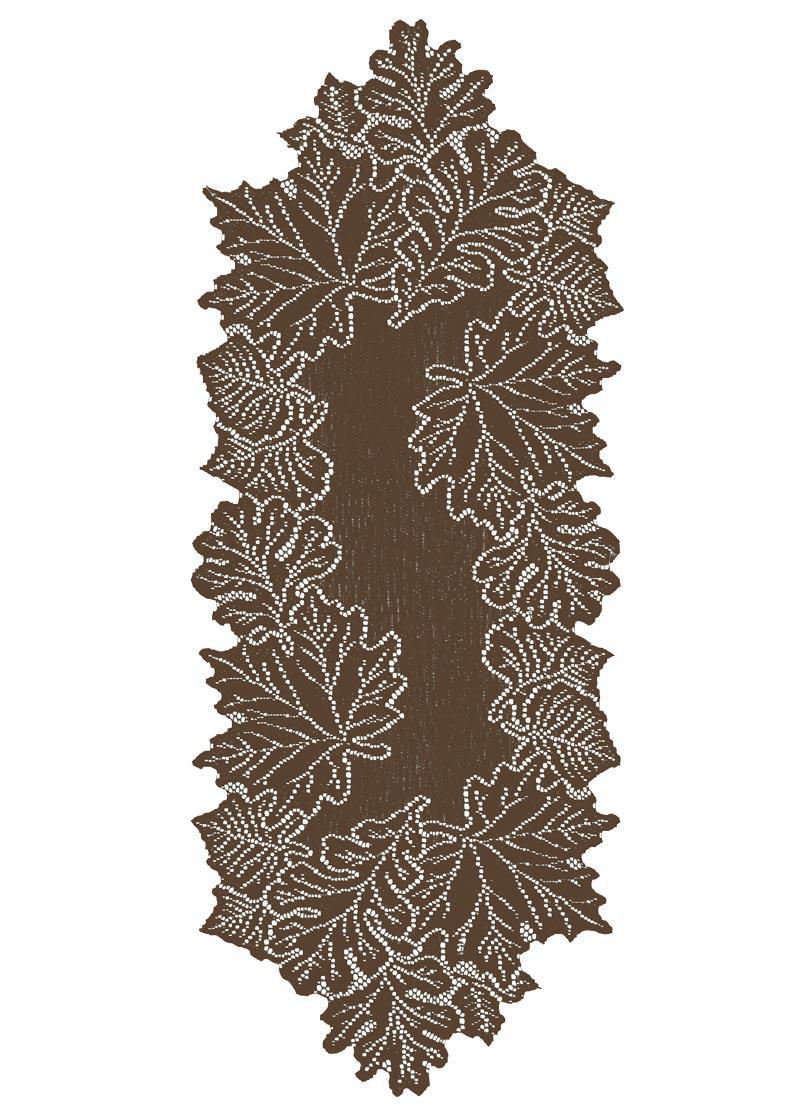 Heritage Lace Fall Leaves Table Runner | Medium Earth