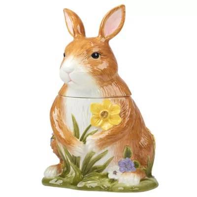 Easter Garden Bunny Cookie Jar