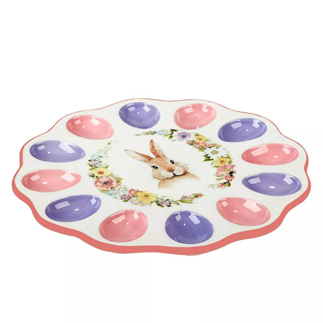 Easter Garden Bunny Deviled Egg Plate