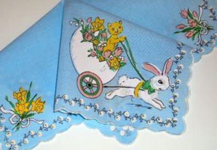 Easter Parade Egg Carriage Hankie