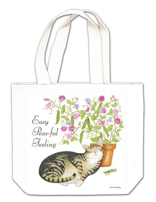 Easy Peas-ful Cat Gift Tote