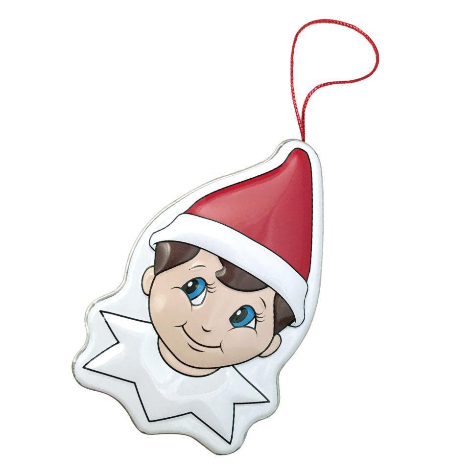 Elf on the Shelf Vanilla Snowflake Candy Tin Ornament