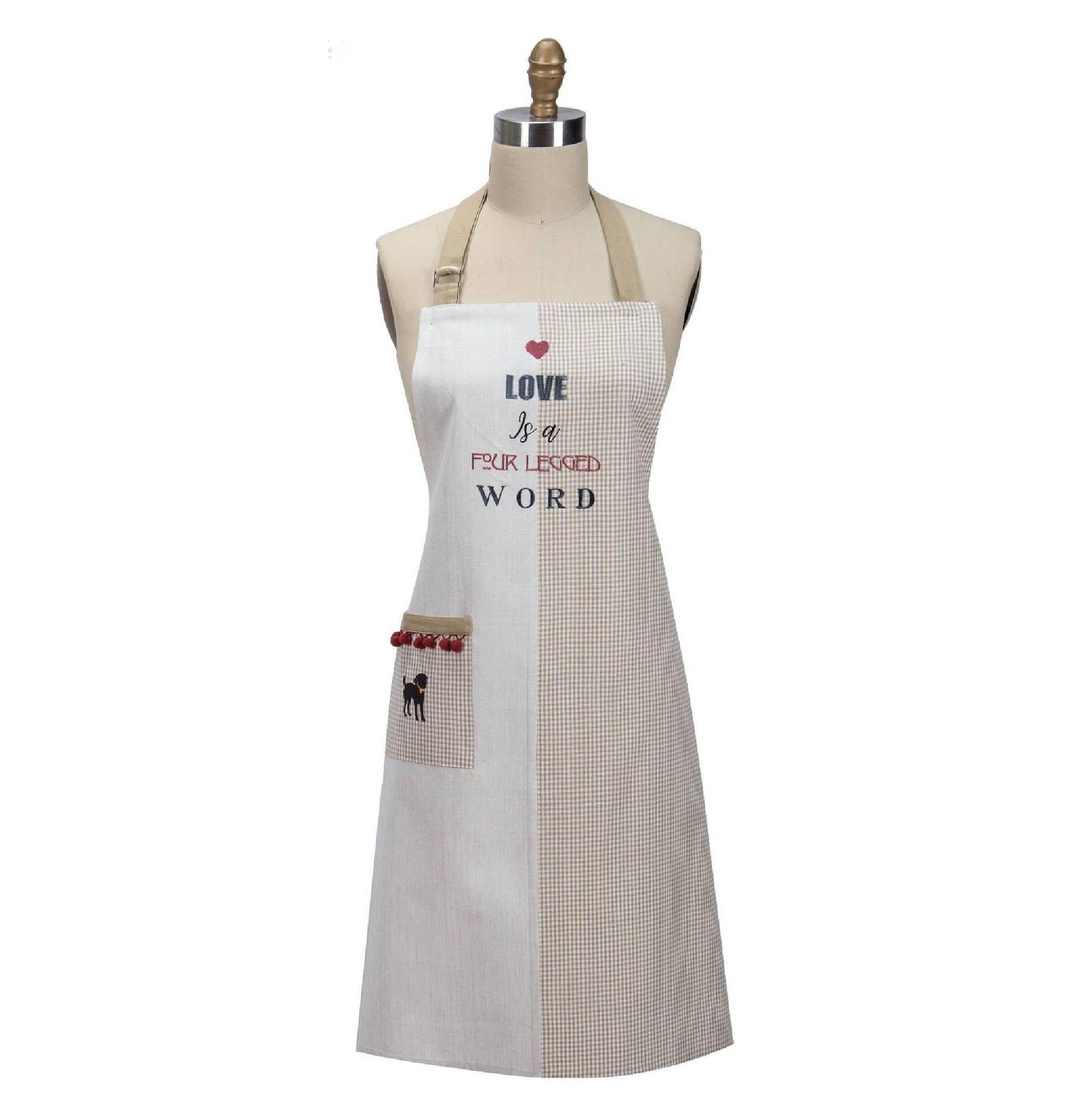 Embroidered Apron "Love is a Four-Legged Word"