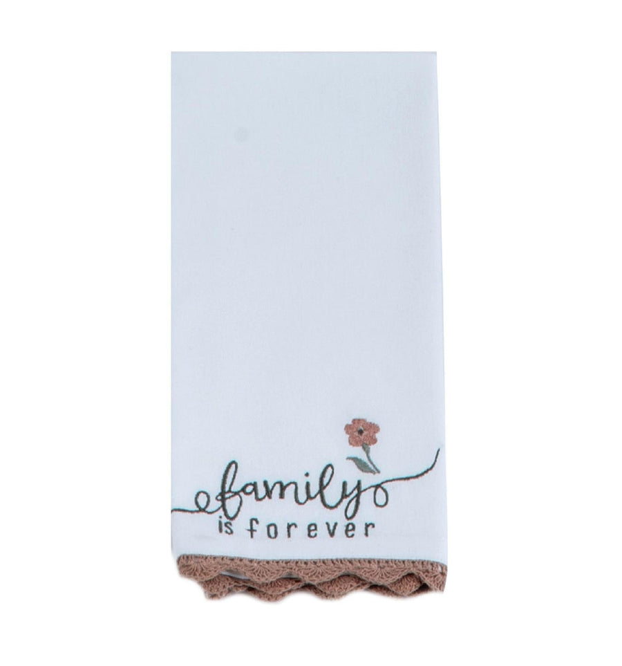 Embroidered Napkin "Family is Forever"