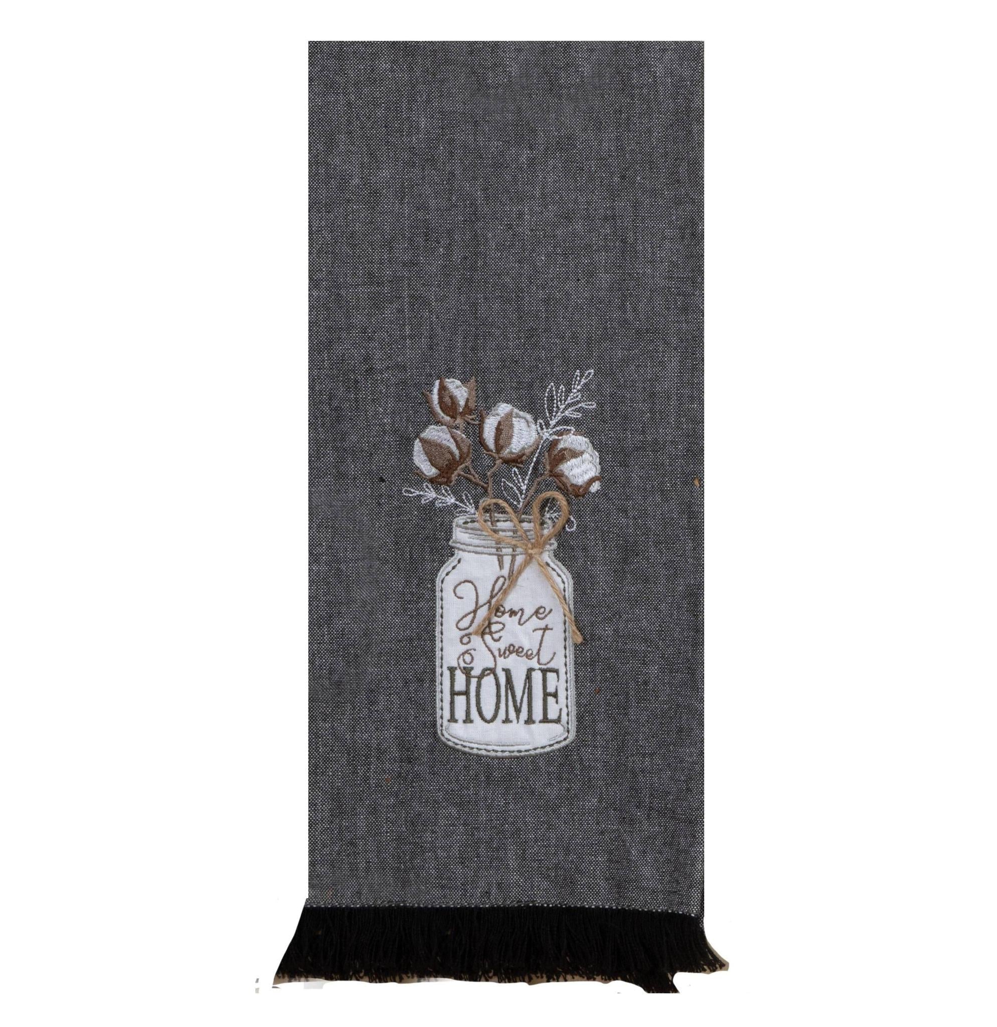 Embroidered Tea Towel | Home Sweet Home