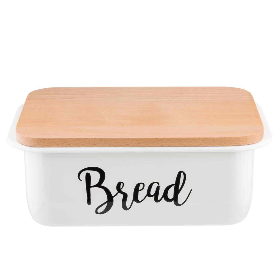 Enamelware Bread Box with Lid