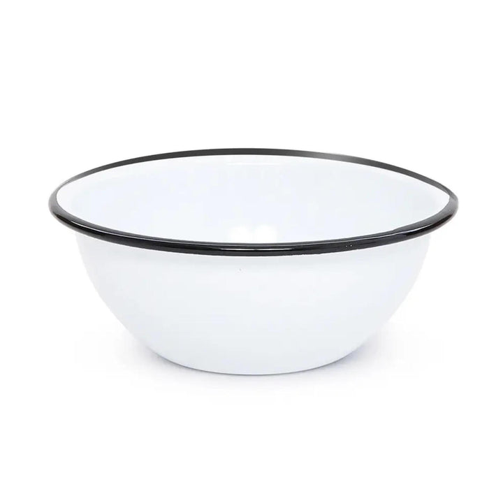 Enamelware Splatter Cereal Bowl | Black Rim