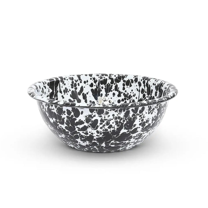 Enamelware Splatter Cereal Bowl | Black & White