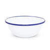 Enamelware Splatter Cereal Bowl | Blue Rim