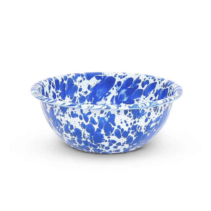 Enamelware Splatter Cereal Bowl | Blue & White