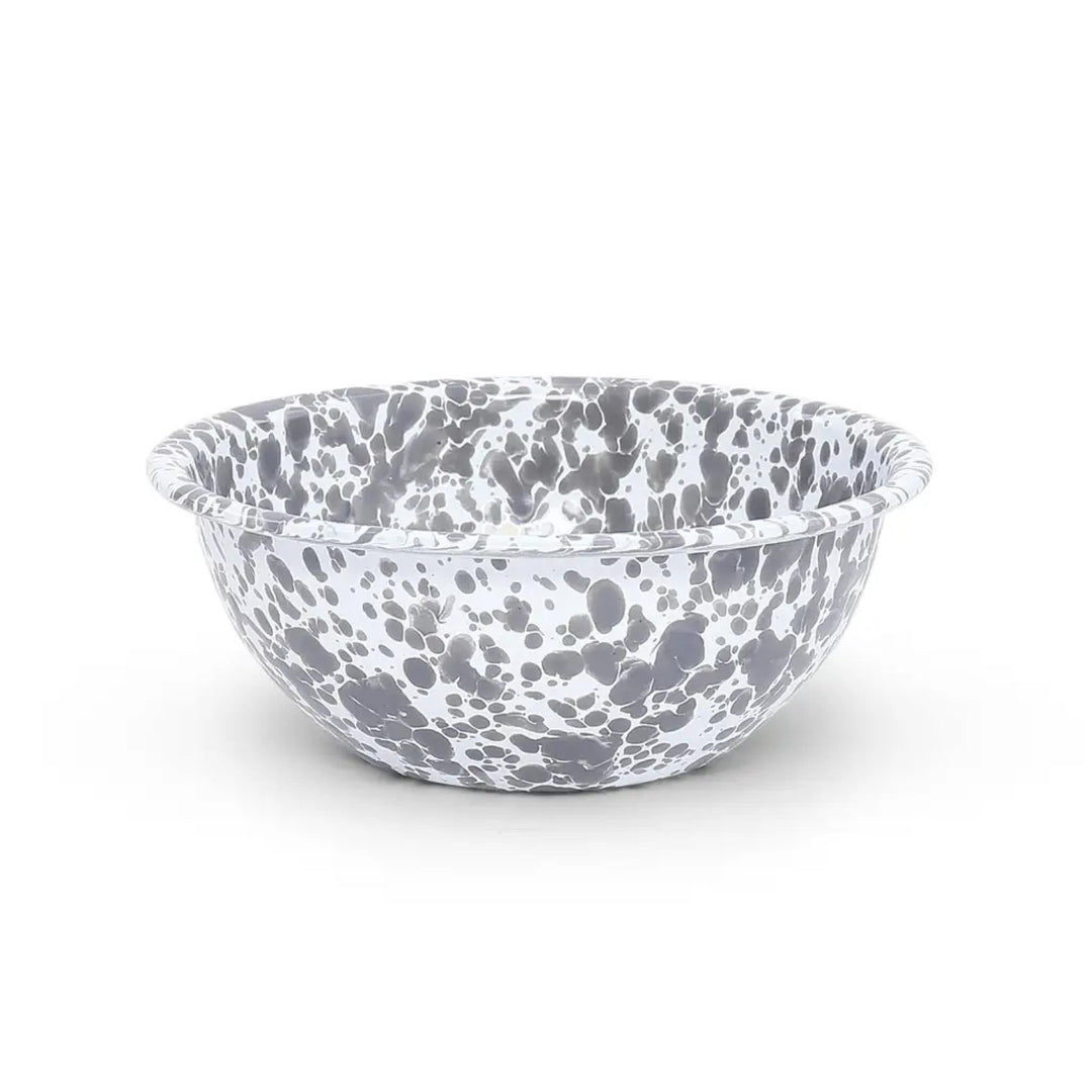 Enamelware Splatter Cereal Bowl | Grey & White