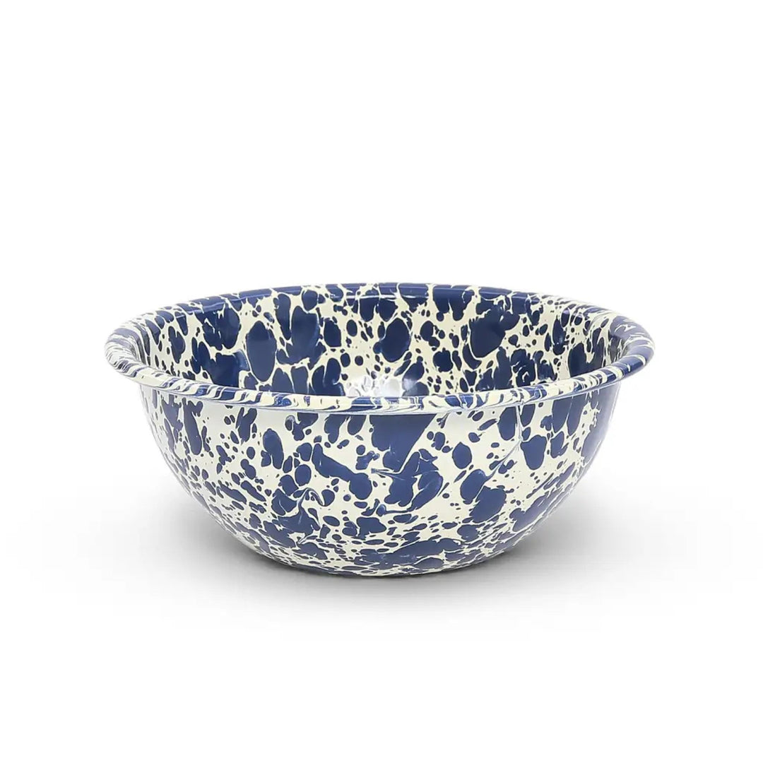 Enamelware Splatter Cereal Bowl | Navy & Cream