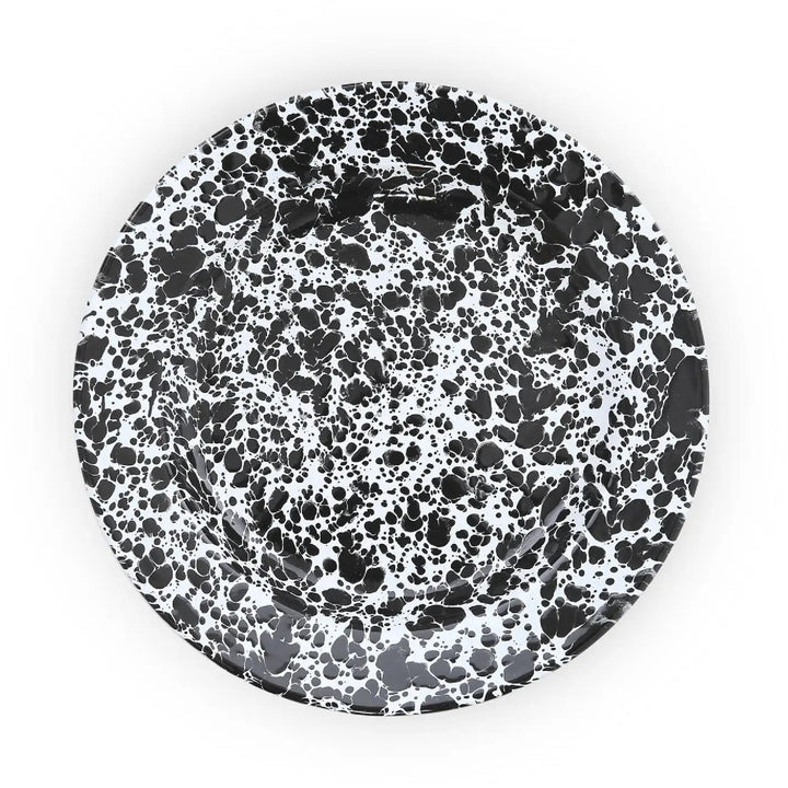 Enamelware Splatter Dinner Plate | Black & White