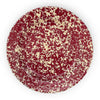 Enamelware Splatter Flat Salad Plate | Burgundy & Cream